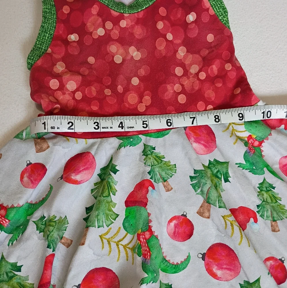 Festive Red and Green Holiday Dress